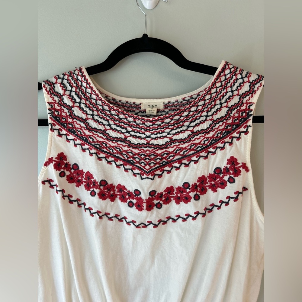 Anthropologie Tiny Linni Smocked Embroidered Top Women's Size Small - Picture 5 of 10